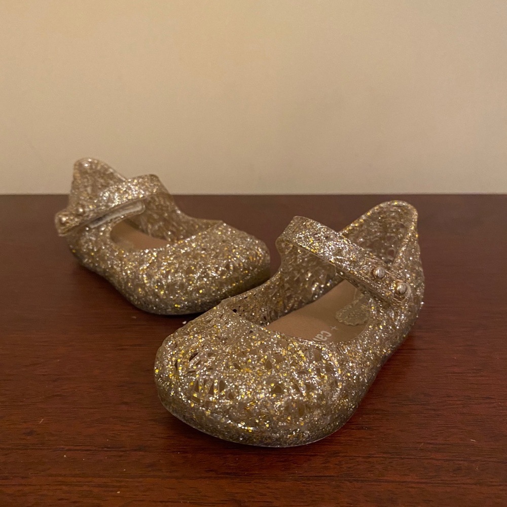 Mini Melissa + Campana Gold Glitter Zigzag 5